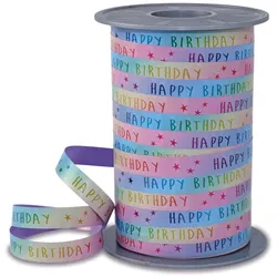 PRÄSENT Geschenkbänder 10 mm x 200 m Regenbogen