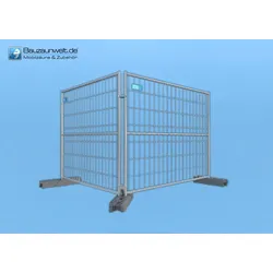 BAUZAUNWELT 13 kg 2,20 x 2,00 m Mobilzaun mit 3 Rohren - extra stabil