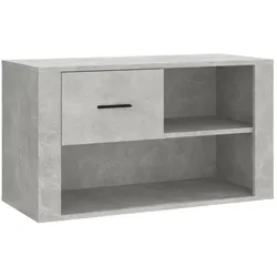 vidaXL Schuhschrank Betongrau 80x35x45 cm Holzwerkstoff