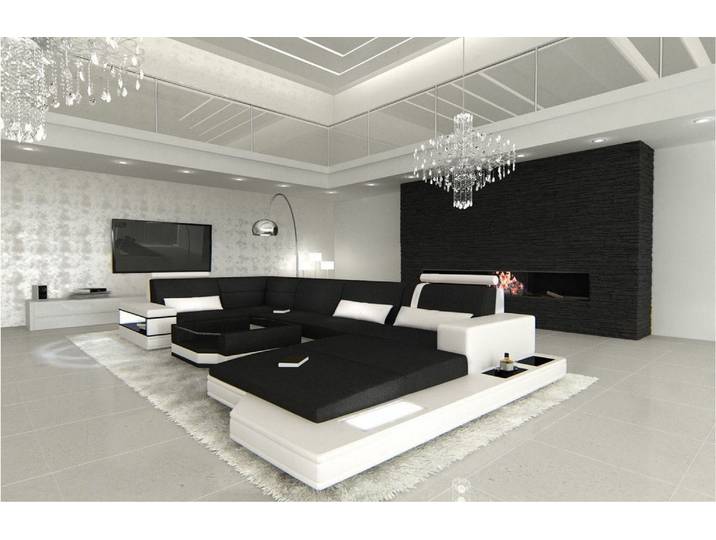Stoff Wohnlandschaft Messana U-Form
