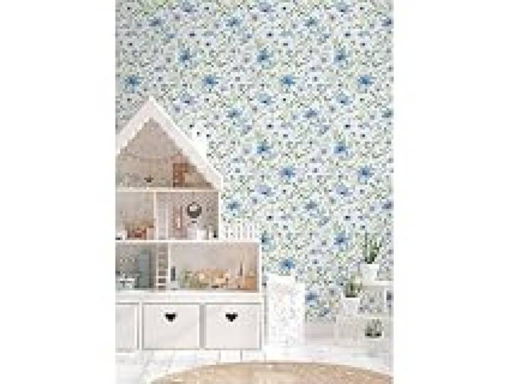 Papier peint auto-adhésif - Marché des Fleurs - Bleu