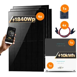 SunEnergyXT 500 PRO PV-Speicher-Set 10 kWh | 2.400 W | 4 × 460 Wp | für dynamische Stromtarife vorbereitet | F20-1