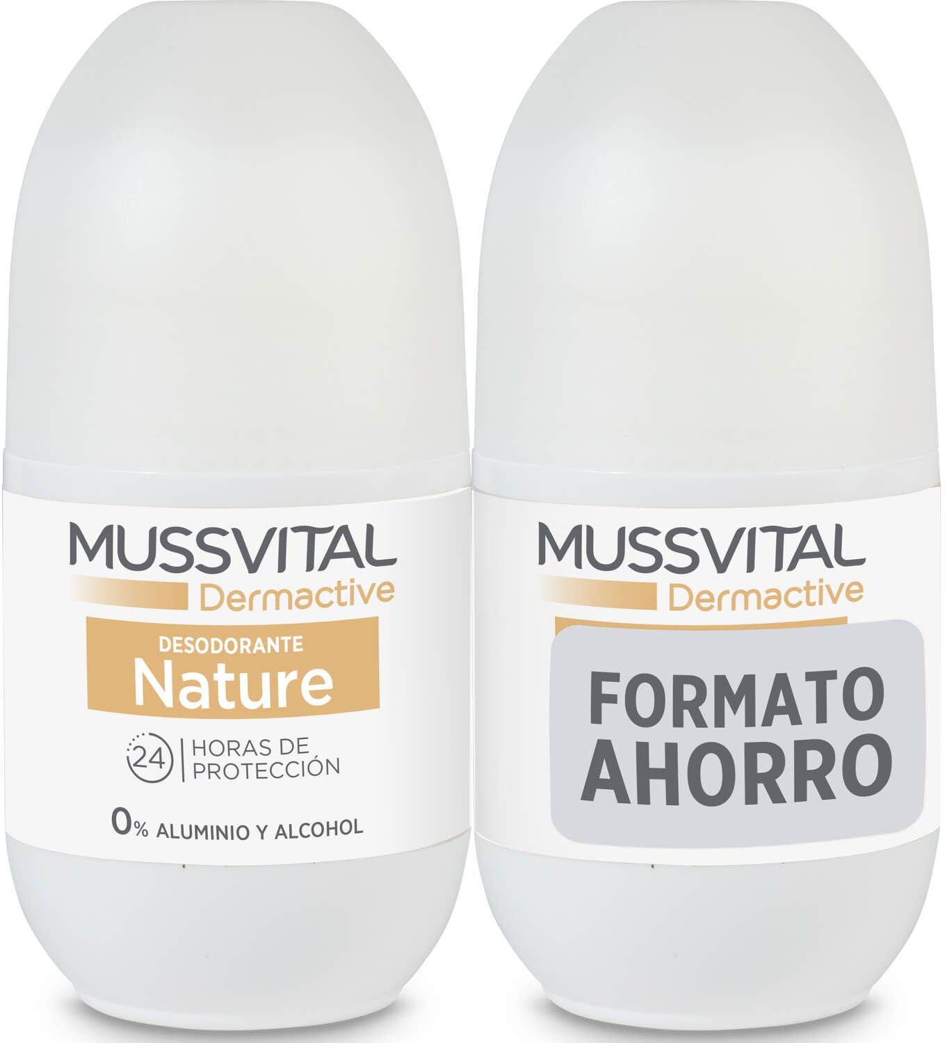 MUSSVITAL Dermactive Desodorante Nature 2x75 ml