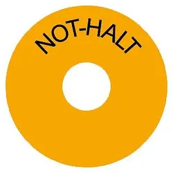 Siemens 3SB2908-2AG Unterlegschild, gelb, selbstklebend, Aufschrift: NOT-HALT 3SB29082AG