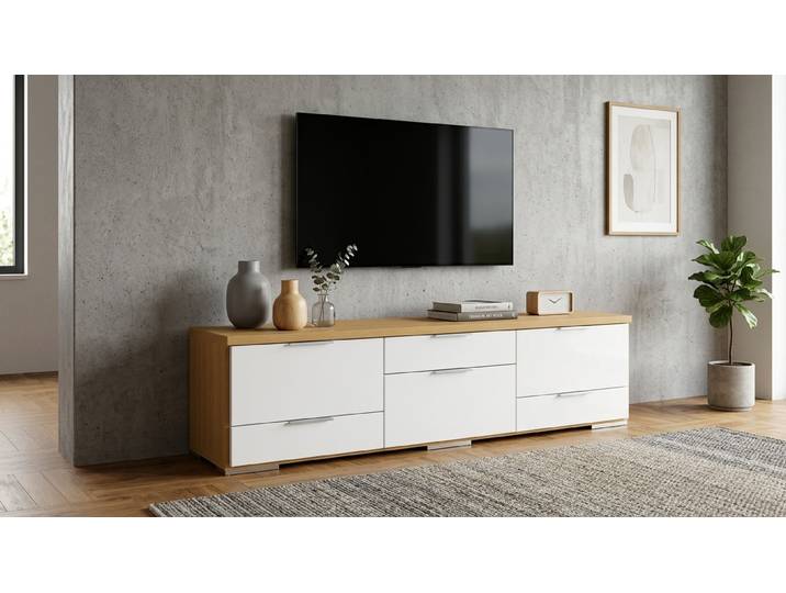 TV Sideboard nach Maß – kostenloses Magazin Echtholz Furnier Eiche geölt