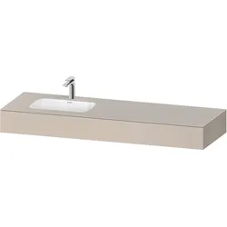 Duravit Collection One Einbauwaschtisch mit Konsole, 1600x550x170mm, Becken links, QA4693091910000, Farbe: Taupe Matt