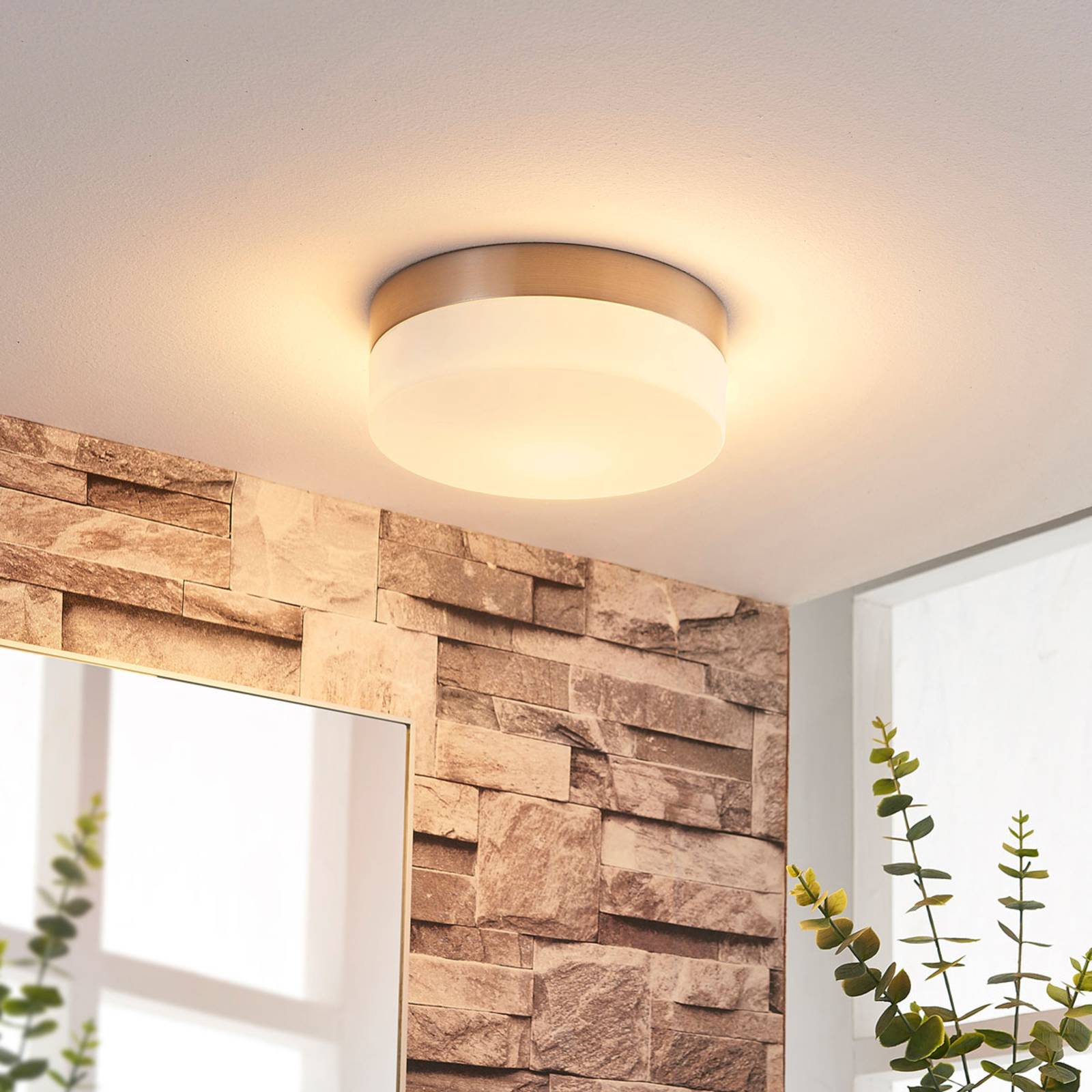 Ceiling Light Amilia Lindby, dimmable, Bathroom, Glass, Modern, Ceiling Light