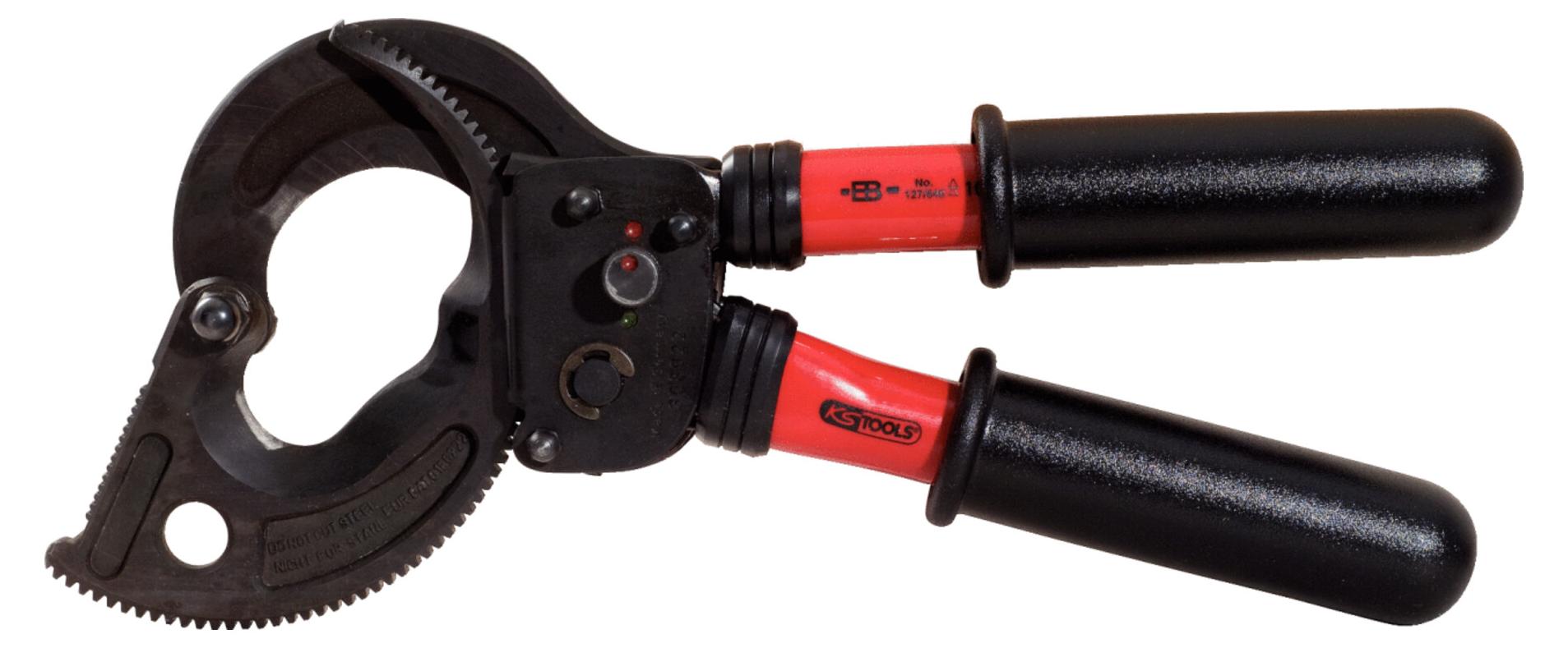 KS TOOLS Ratschenkabelschere mit Schutzisolierung 530 mm - 117.1249