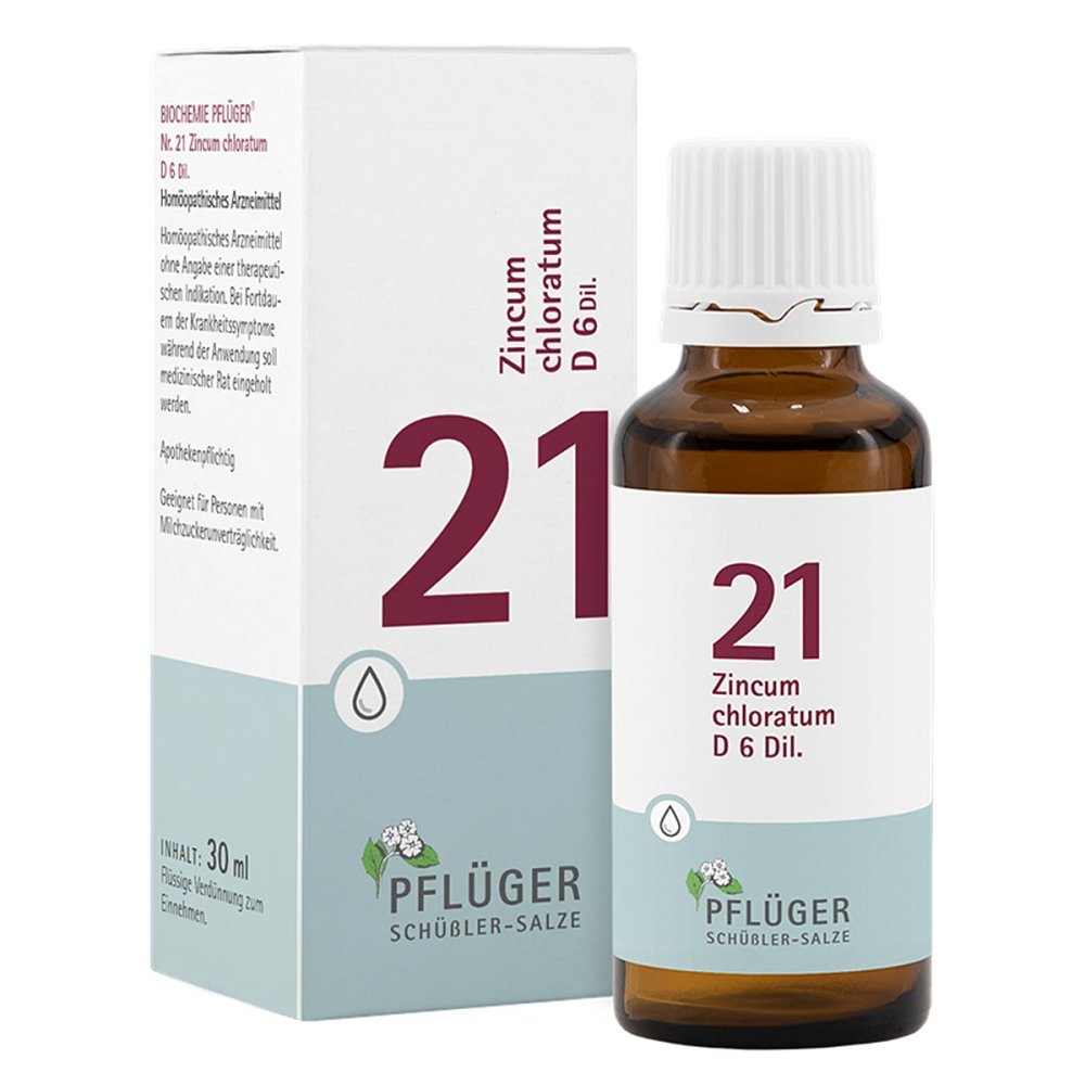 Homöopathisches Laboratorium Alexander Pflüger Gmb Schüßler-Salze Biochemie Pflüger 21 Zincum chlor. D6 Tropfen 09298685