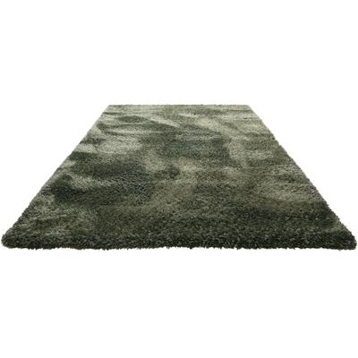 Hochflor-Teppich HOMIE LIVING "Matteo HL-0961", grün, B:80cm H:50mm L:400cm, Polyester, Teppiche, 100% recyceltem PET, Langflor, Shaggy, Wohnzimmer