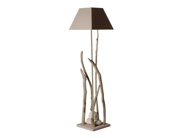 Lampadaire en bois taupe