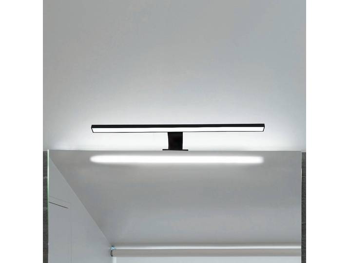 B.K. Licht Wandleuchte Bill, schwarz, für Badezimmer, Metall, Modern