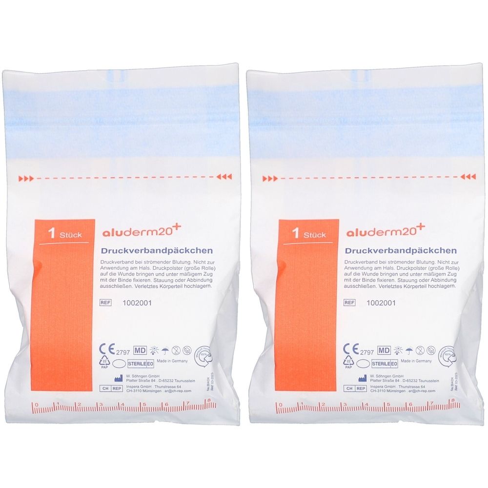 Druckverbandpäckchen 2x 2x1 St Verband