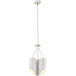 Kronleuchter Deckenlampe Hängelampe Stahl Nickel D 26,8 cm Messing 3 Flammig