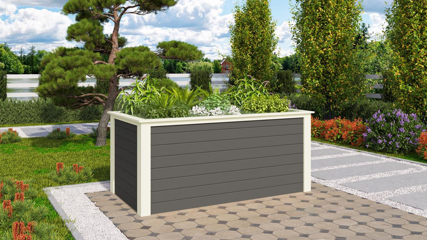 KARIBUHOLZT Hochbeet 1 terra 203x105x92 28mm 08441598