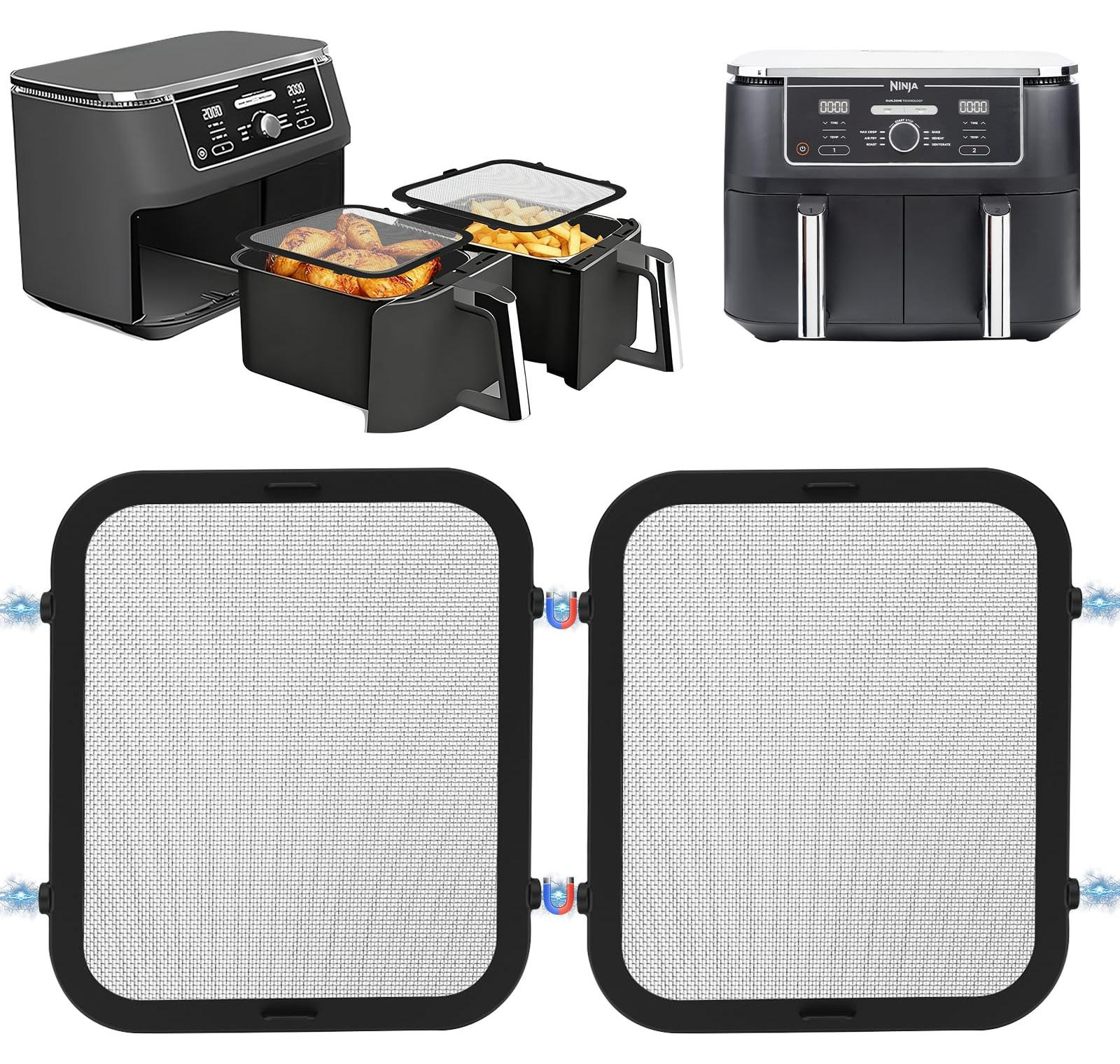 Dripio Spatscherm voor Ninja AF400EU & AF451EU, 2 stuks, roestvrij staal