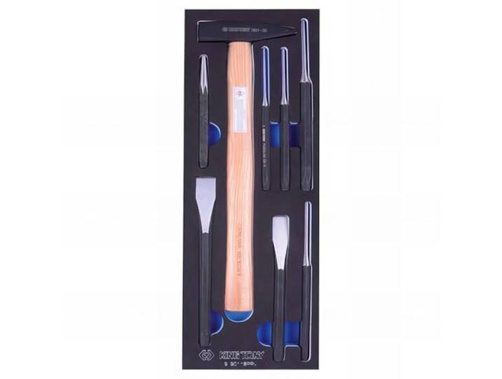 KING TONY 9-90118PRV Jeu de 8 perforateurs et marteaux pour chariot EVA