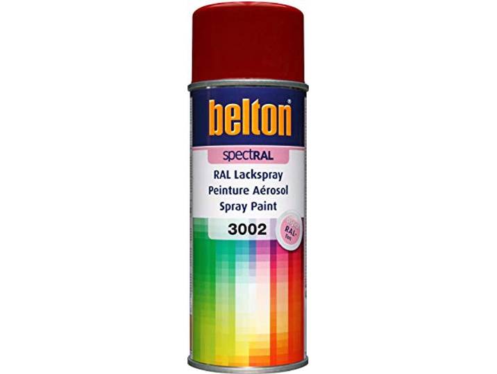 belton SpectRAL RAL 3002 Spray de peinture rouge carmin brillant 400 ml - Qualité professionnelle