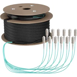EFB Elektronik Trunkkabel U-DQ ZN BH OM3 12G 1x12 SC-SC 190m Dca LSZH (190 m), Netzwerkkabel