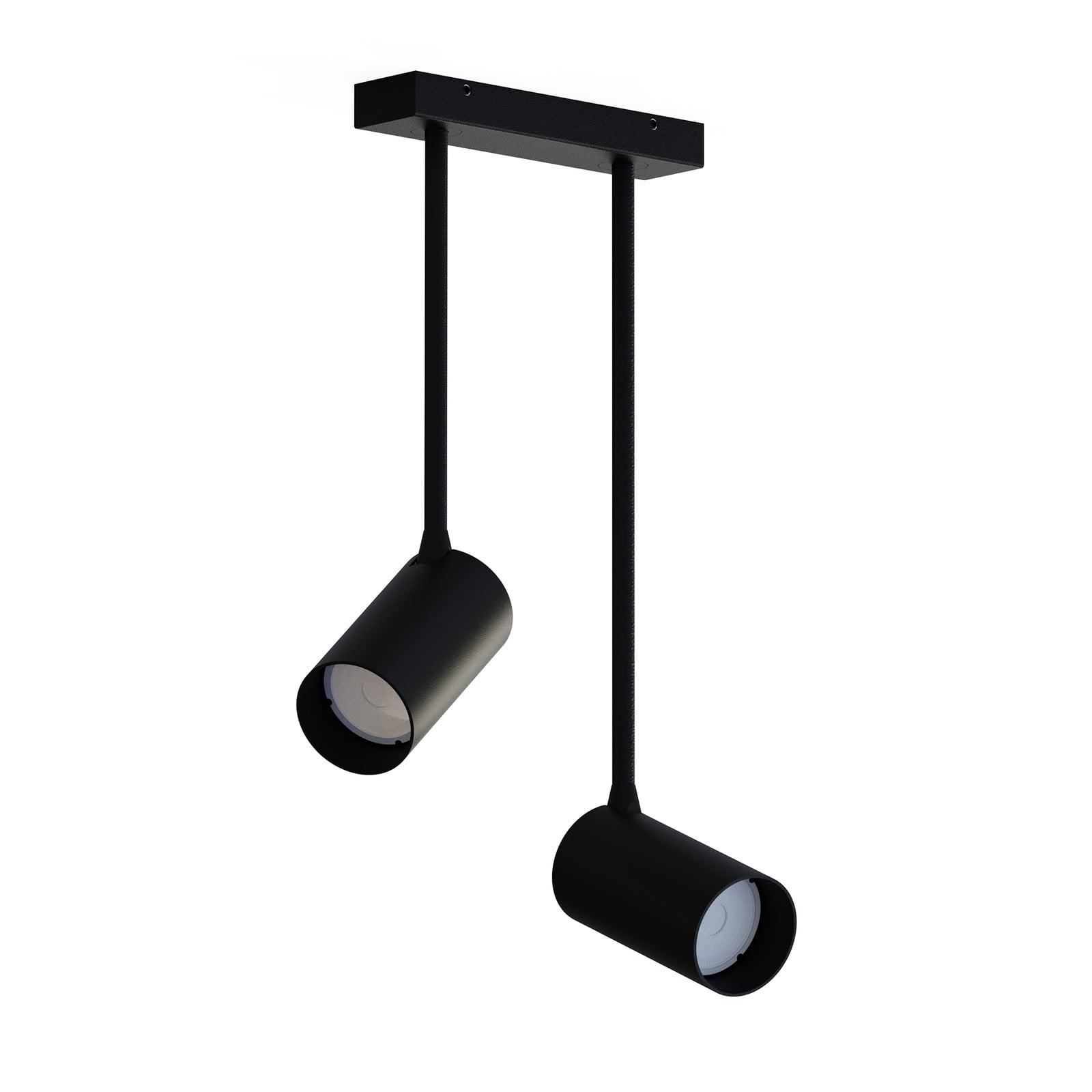 Lyora Zwarte kantelspot Mono Long wandlamp met verstelbare GU10 fitting