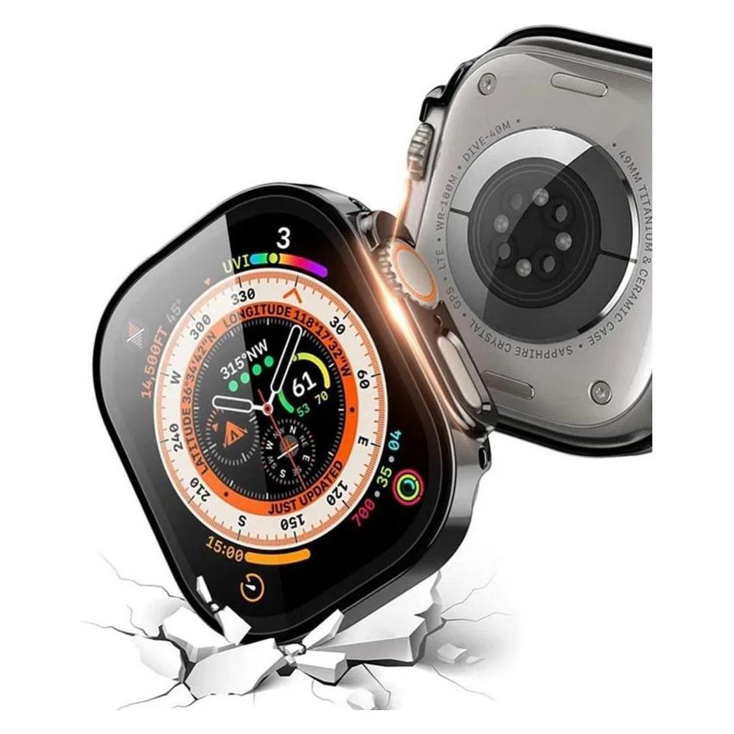Dux Ducis Hamo case for Apple Watch Ultra 49 mm metallic smartwatch case black (DUX DUCIS Case (PC) Apple Watch Ultra (49MM) Black)