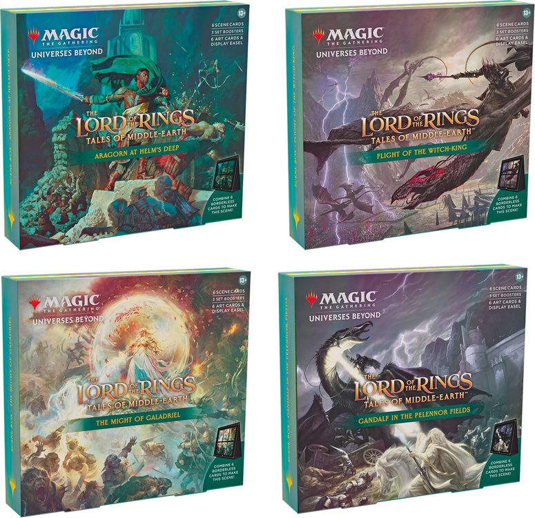 Wizards of the Coast Magic the Gathering The Lord of the Rings: Tales of Middle-earth Szenenboxen Display (4) englisch