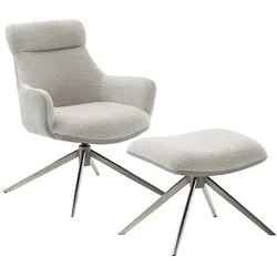 iNNoSeat by MCA + PELION Drehstuhl mit Armlehnen - versch. Farben - Edelstahl / Lichtgrau