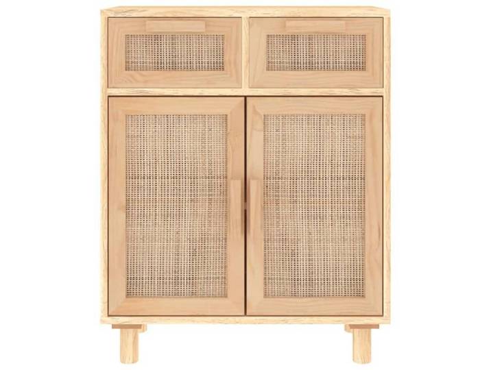 (91952)Moderne Buffet Marron Bois de pin massif et rotin - VIDAXL - bois de pin massif - rotin naturel et rotin - marron - 60x30