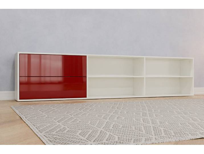 TV-Board nach Maß - RAL 3003 Rubinrot - 62x275x35cm - Individuell konfigurieren