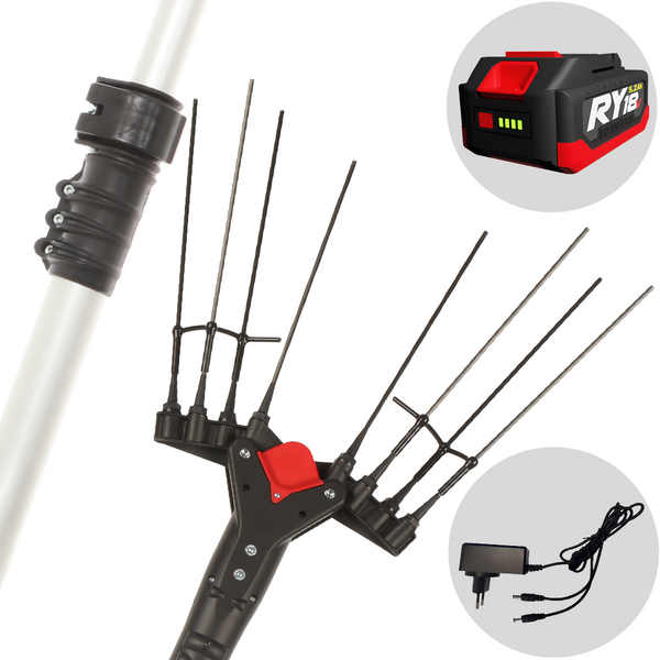 Castellari Vertigo C 18 12V - Abbacchiatore a batteria al litio 18V 5.2Ah - Asta telescopica 190/240 cm