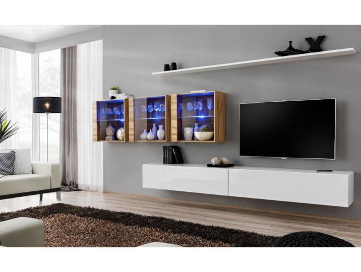Xlmoebel Wohnwand Moderne Möbel für das Wohnzimmer mit TV-Ständer und Design, (7-St), Made in Europa