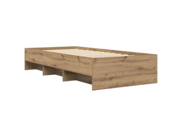 KTHLBRH Bettgestell Eiche Handwerk 80 x 200 cm Technisches Holz, feste Lattenroste, 140 kg Tragkraft, einfache Montage