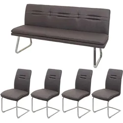 ESSZIMMER-SET Grau, Braun 5er-Set
