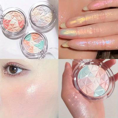 Quick Pick Pro Highlighter Makeup Palette, Bronzer Highlight Shimmer Glitter Face, Ultra concentrated Body Illuminator Brighten Skin 02