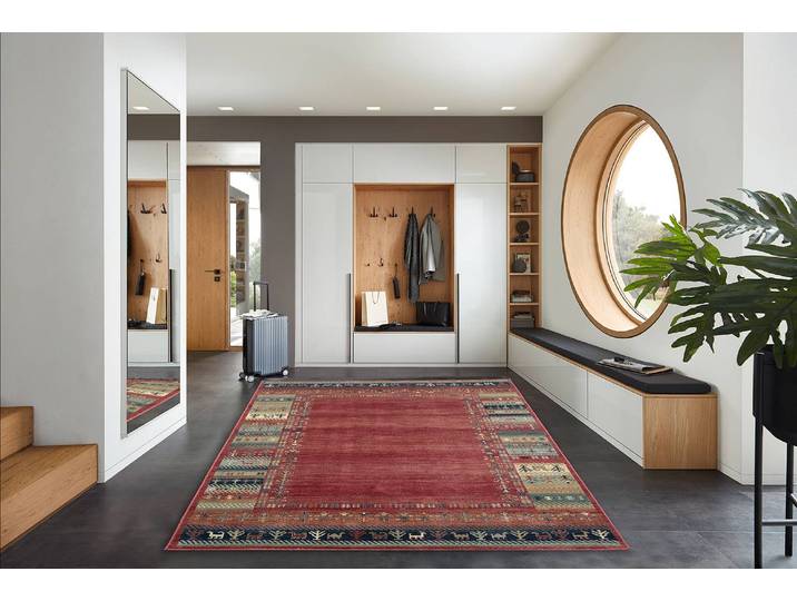Tapis Cherina Rouge/Rouge/Beige 160 x 230cm 100 % viscose
