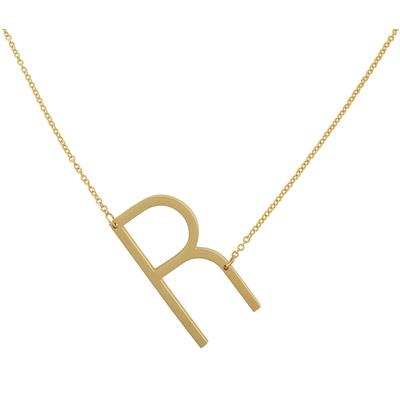 Kette ohne Anhänger ADELIA´S "Halskette mit Anhänger – Buchstabe aus Edelstahl", gold, Halsketten, Damen, 48cm, Edelstahl, Ideal zum Verschenken – schlicht und stilvoll