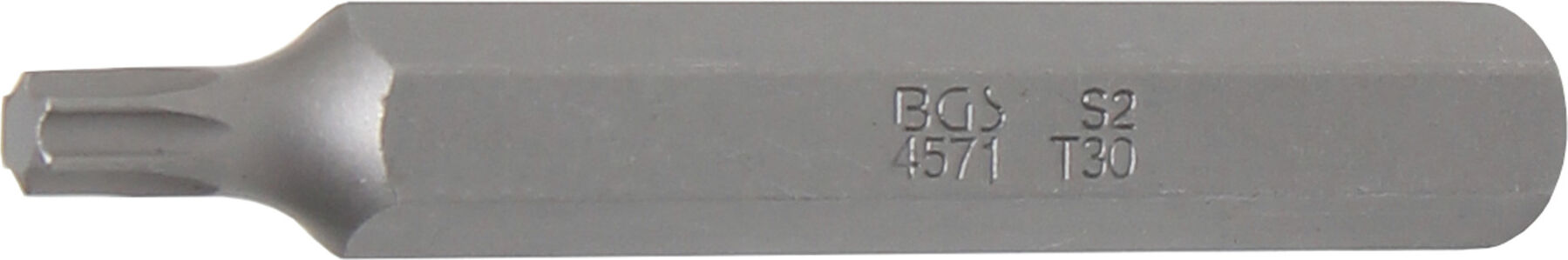BGS Bit Länge 75 mm Antrieb Außensechskant 10 mm T-Profil (für TX) T30 ; BGS technic (4571)