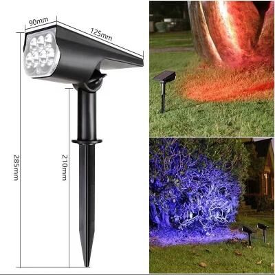Uplift Picks Adjustable Solar LED Spotlight IP65 Waterproof Garden Landscape Light multicolor 4 Pcs