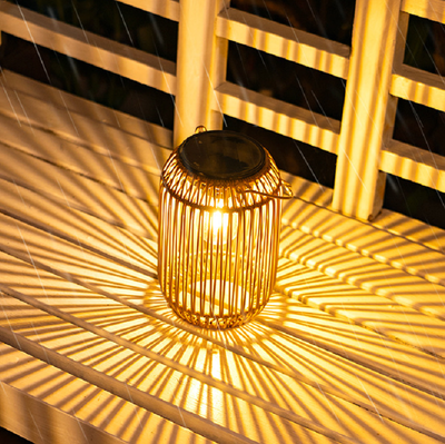 Smart Shopping Spot Boho Solar Rattan Lantern Waterproof Outdoor Hanging Garden Light Boho Solar Rattan Lantern Waterproof Outdoor Hanging Garden Light
