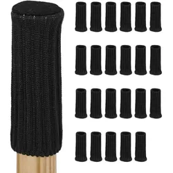 Relaxdays Stuhlbeinsocken im 24er Set Schwarz