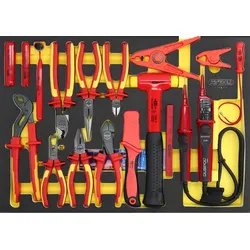 KS Tools ERGOTORQUE VDE Zangen-Satz in Schaumstoffeinlage, 17-tlg - 117.6117
