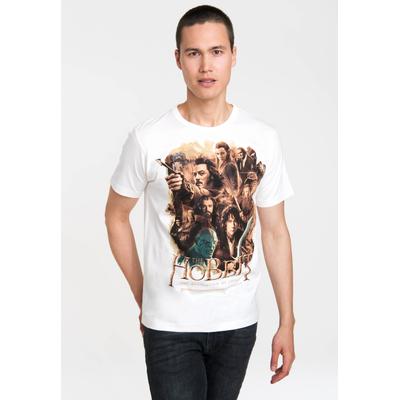 T-Shirt LOGOSHIRT "The Hobbit - The Desolation of Smaug", Herren, Gr. M, weiß, 100% Baumwolle, bedruckt, normal, Rundhals, Shirts T-Shirt, mit coolem Print