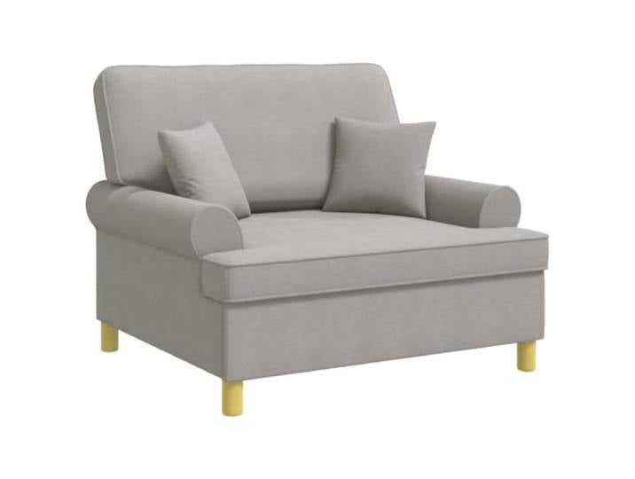 HFXHIJXQ XXL Sessel mit 2 Kissen Wolkengrau Moderner Polstersessel Breiter Relaxsessel mit 2 Kissen und Schaumstoffpolsterung für bequemes Sitzen im Wohnzimmer oder Schlafzimmer.