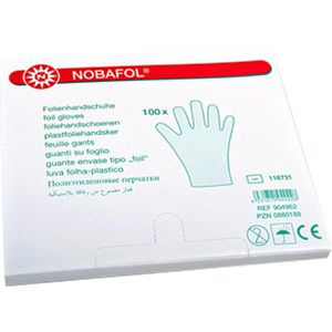 Nobamed Einmalhandschuhe Nobafol, transparent, 100 Stück, PE, puder- & latexfrei, lebensmittelecht, Größe S