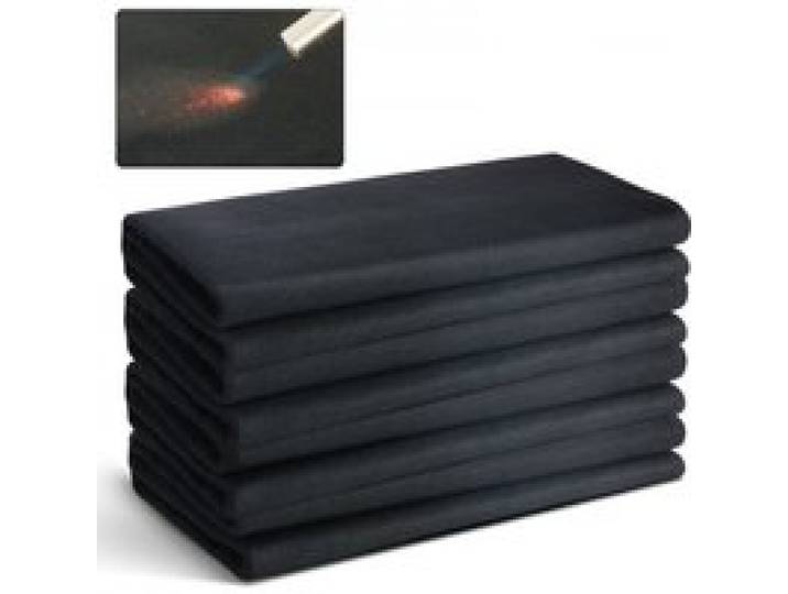 VEVOR Couverture de Soudage Ignifuge, Lot de 4 Couverture Anti-feu Fibre de Carbone 950x910 mm Résistante à la Chaleur 982 ℃ Tapis Isolant Découpable pour Protection Contre Étincelles, Éclaboussures
