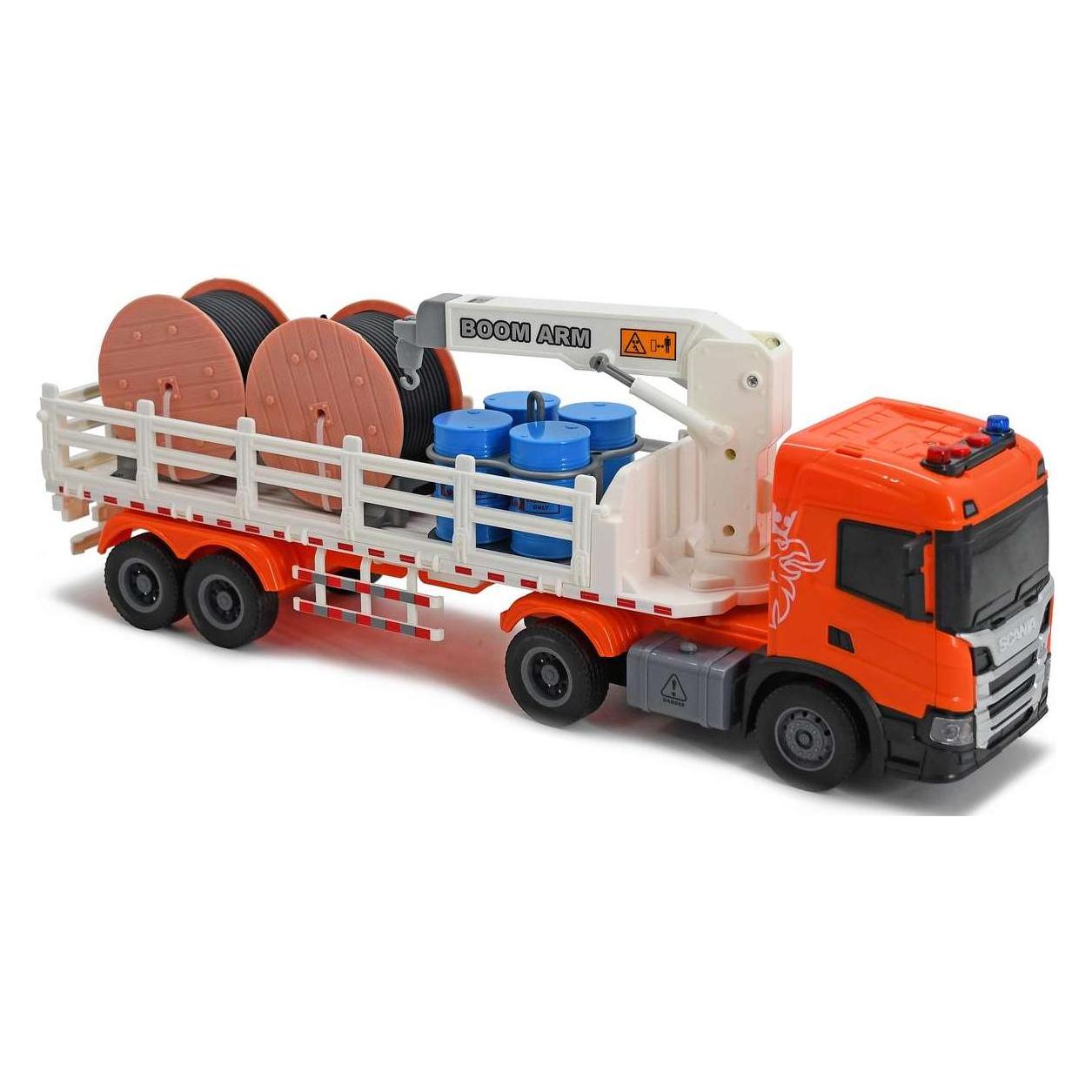 Toymax SCANIA lastbil m/kran tilbehr lys & lyd 41x9,5x15 (520599)