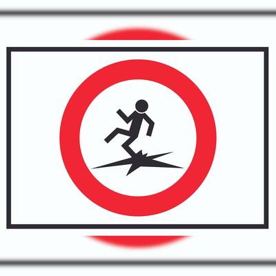 HB-Druck Betreten der Eisfläche verboten Lebensgefahr! Symbol Schild A6 (105x148mm)