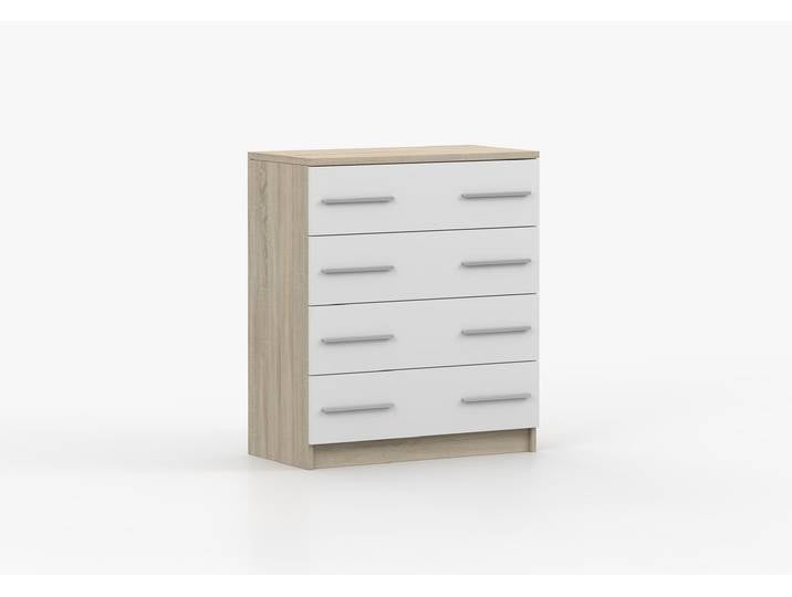 Kommode OMEGA III 02 80 cm Sonoma Eiche Weiß