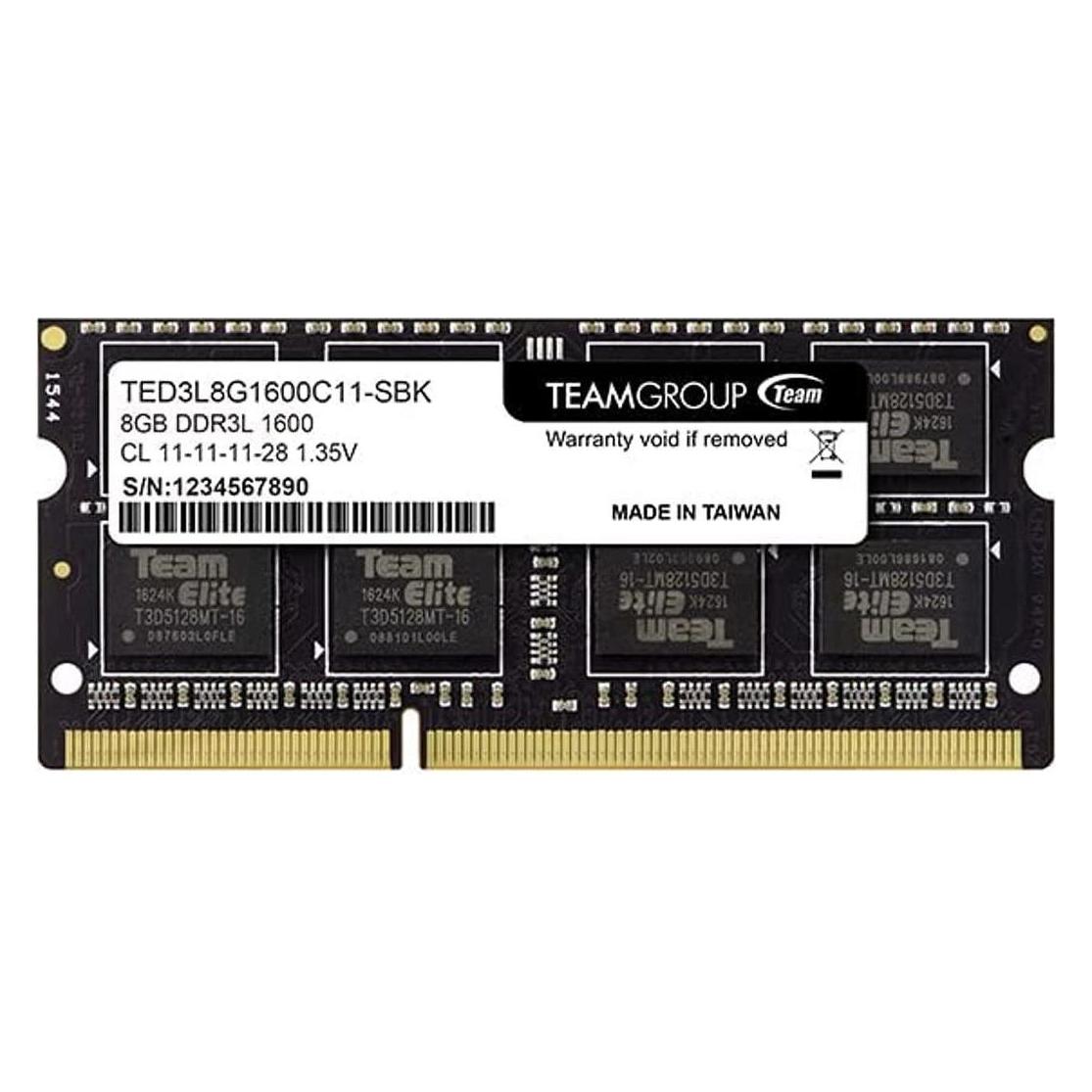Team Group Elite (1 x 8GB, 1600 MHz, DDR3-RAM, SO-DIMM) (TED3L8G1600C11-S01)
