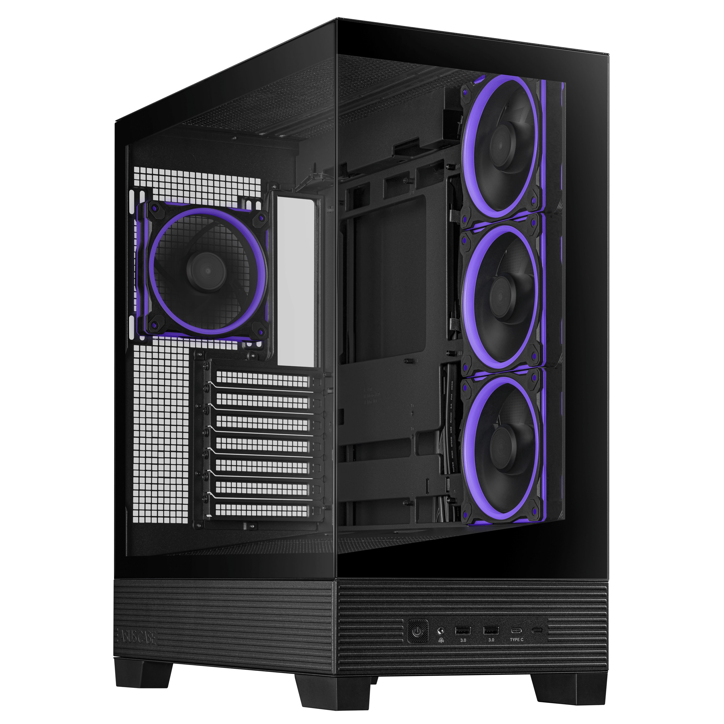 ASUS A31 Plus TG ARGB ATX Gaming Gehäuse mit Seitenfenster schwarz 90DC00R0-B19000